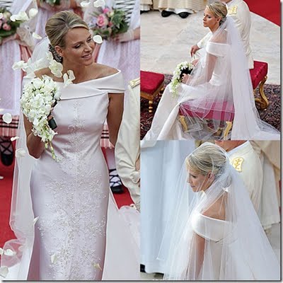 Armani Wedding Dresses on Princess Charlene Wittstock Armani Wedding Dress    Impressions Du Sud